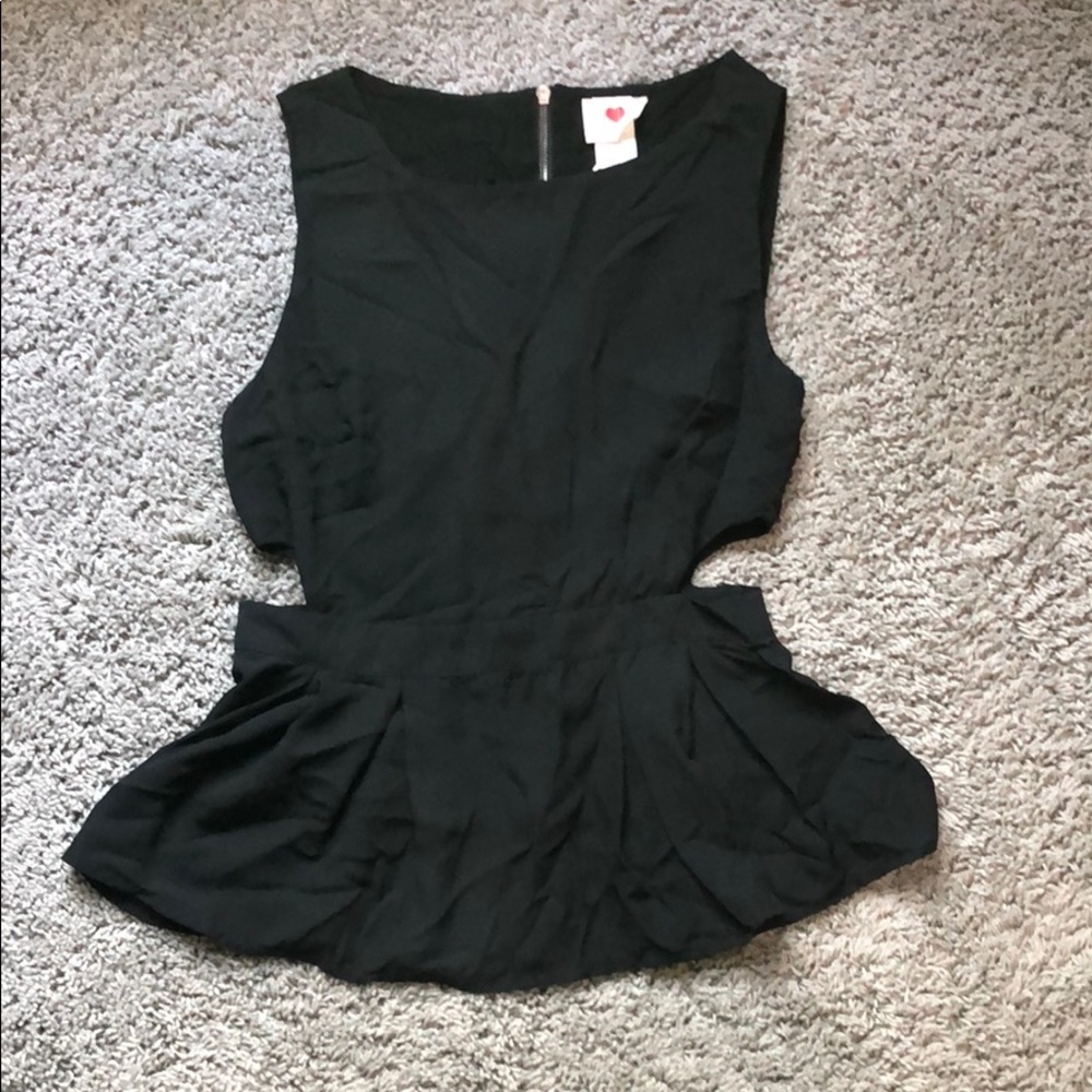 Black shirt with cut out
